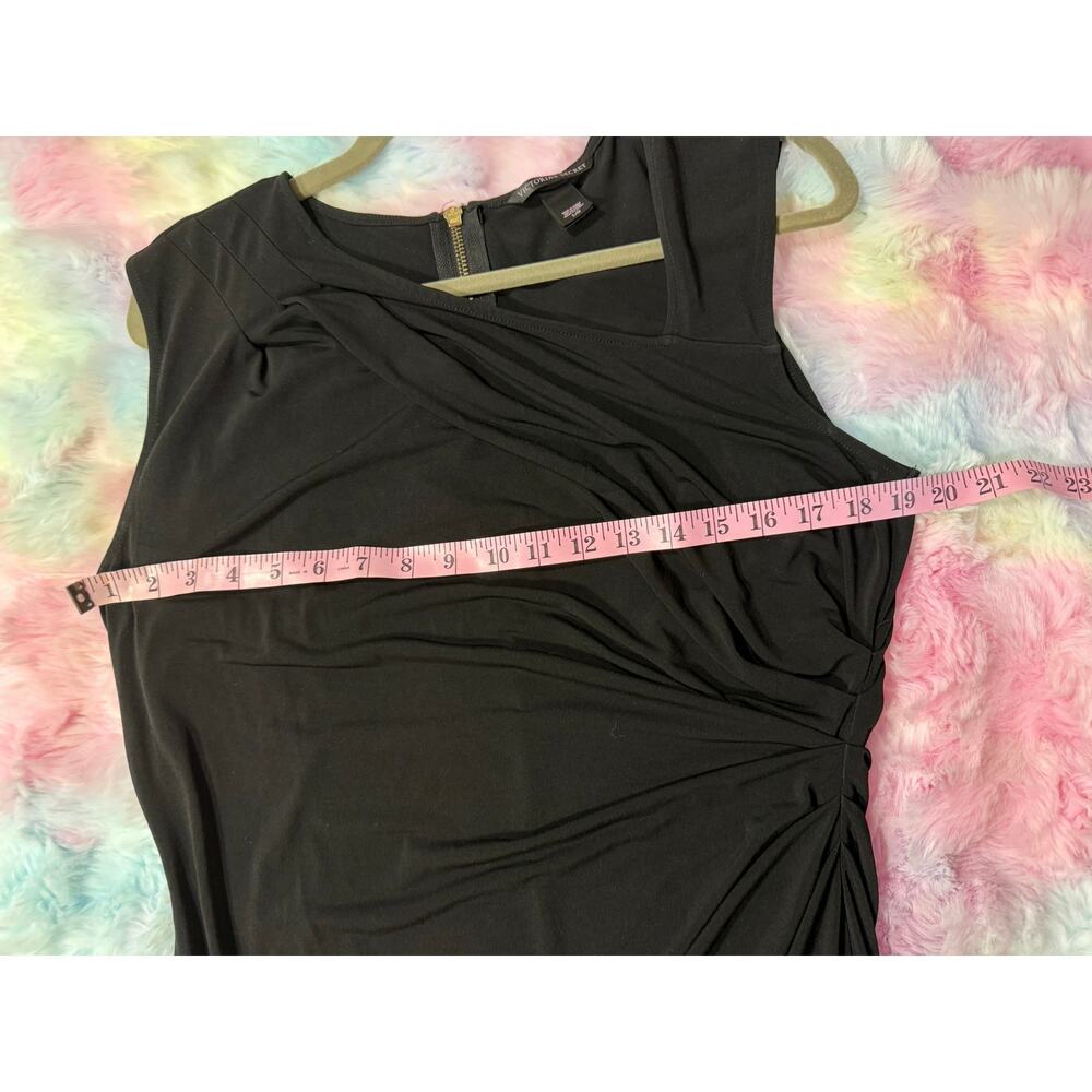 Victoria Secret Black Ruched Sheath Dress L - Picture 8 of 12